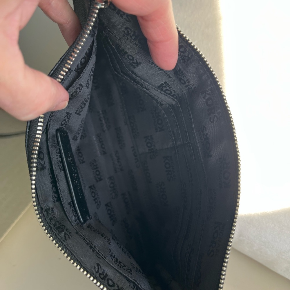 Michael Kors Black Textured Clutch - Picture 5 of 6
